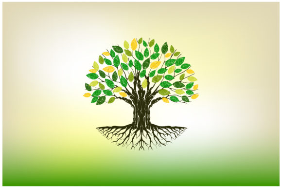 Abstract Circular Tree Illustrations for Graphics
