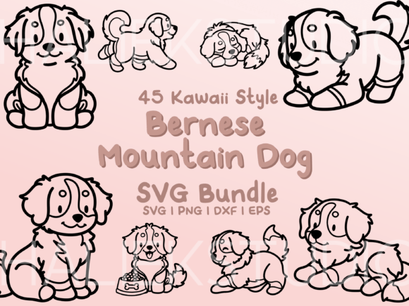 Bernese Mountain Dog SVG Illustrations & Graphics