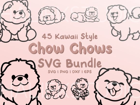 Chow Chow SVG Illustrations: Graphics & Art