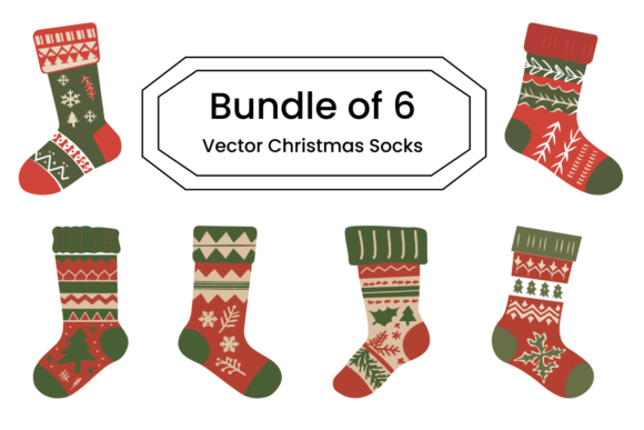 Christmas Socks Vector Graphics & Illustrations