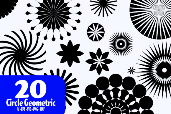 Circle Geometric Illustrations: Graphics for Crafters