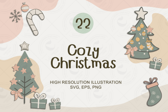 Cute and Cozy Christmas Illustrations Graphics