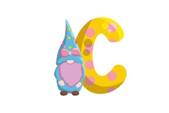 Cute Easter Egg Alphabet C Graphics & Illustrations