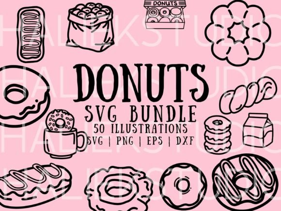 Donuts SVG Illustrations: Graphics & Branding
