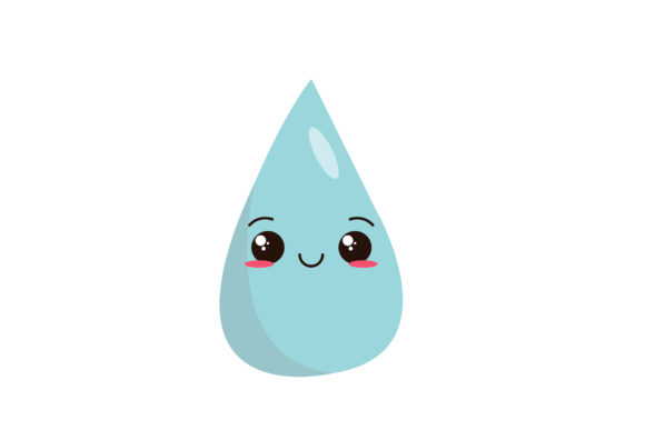 Kawaii Cute Rainwater Illustrations Graphics