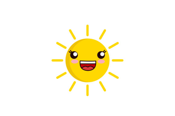 Kawaii Cute Sun Illustrations Graphics