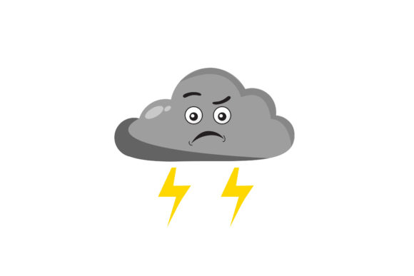 Kawaii Cute Thunder Cloud Illustrations Review