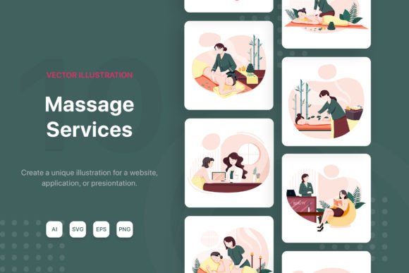 M141 Massage Graphics & Illustrations Review