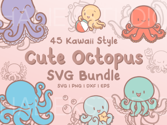Octopus SVG Illustrations: Graphics for Blogs