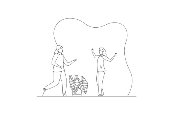 Person Illustrations Line Style Graphics Review