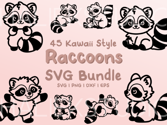 Raccoons SVG Illustrations: Cute Graphics & Art