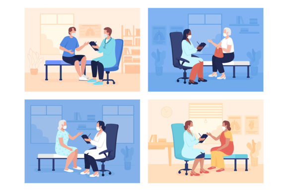 Routine Doctor Appointment Illustrations & Graphics