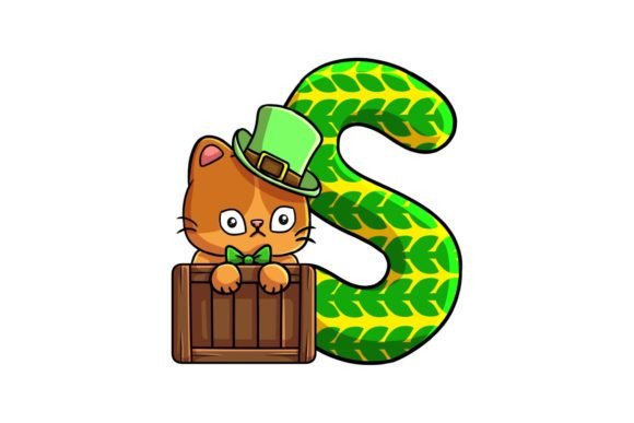 St Patrick Cat Alphabet S Graphics & Illustrations