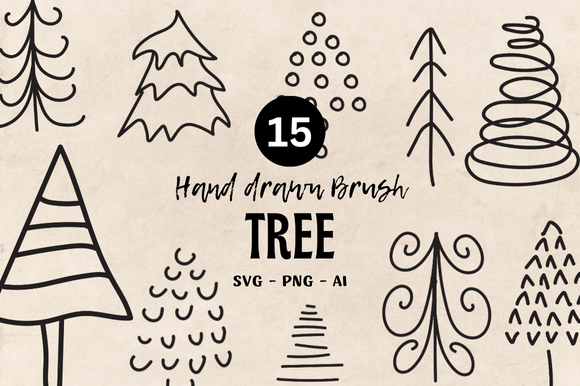 Tree Brush Illustrations: Graphics & Editorial Design