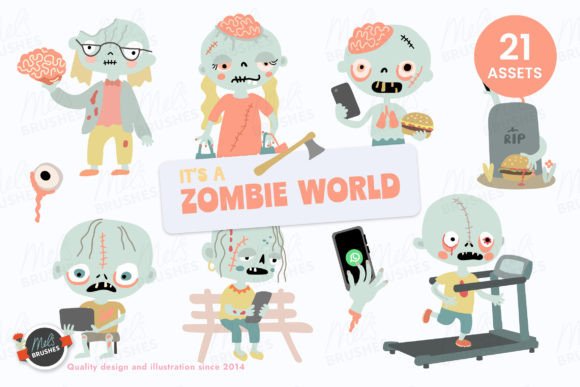 Zombie World Illustrations: Graphics & Design Review
